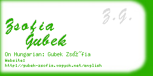 zsofia gubek business card